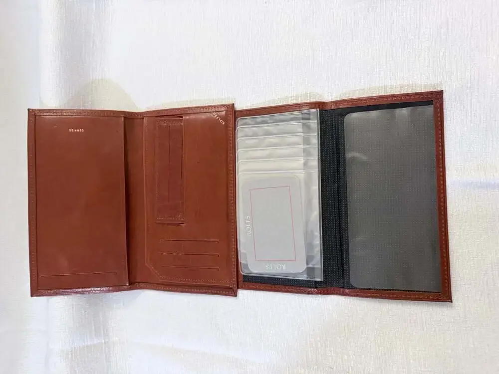 Rolfs Vintage Brown Cowhide Leather Secretary Wallet